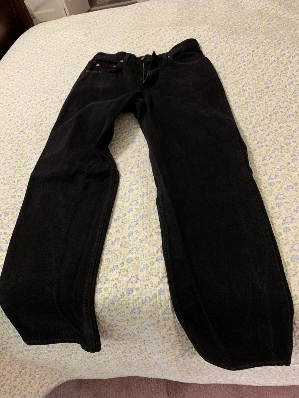 Levi's Black 550 Straight-Leg Jeans, vintage late 90’s.